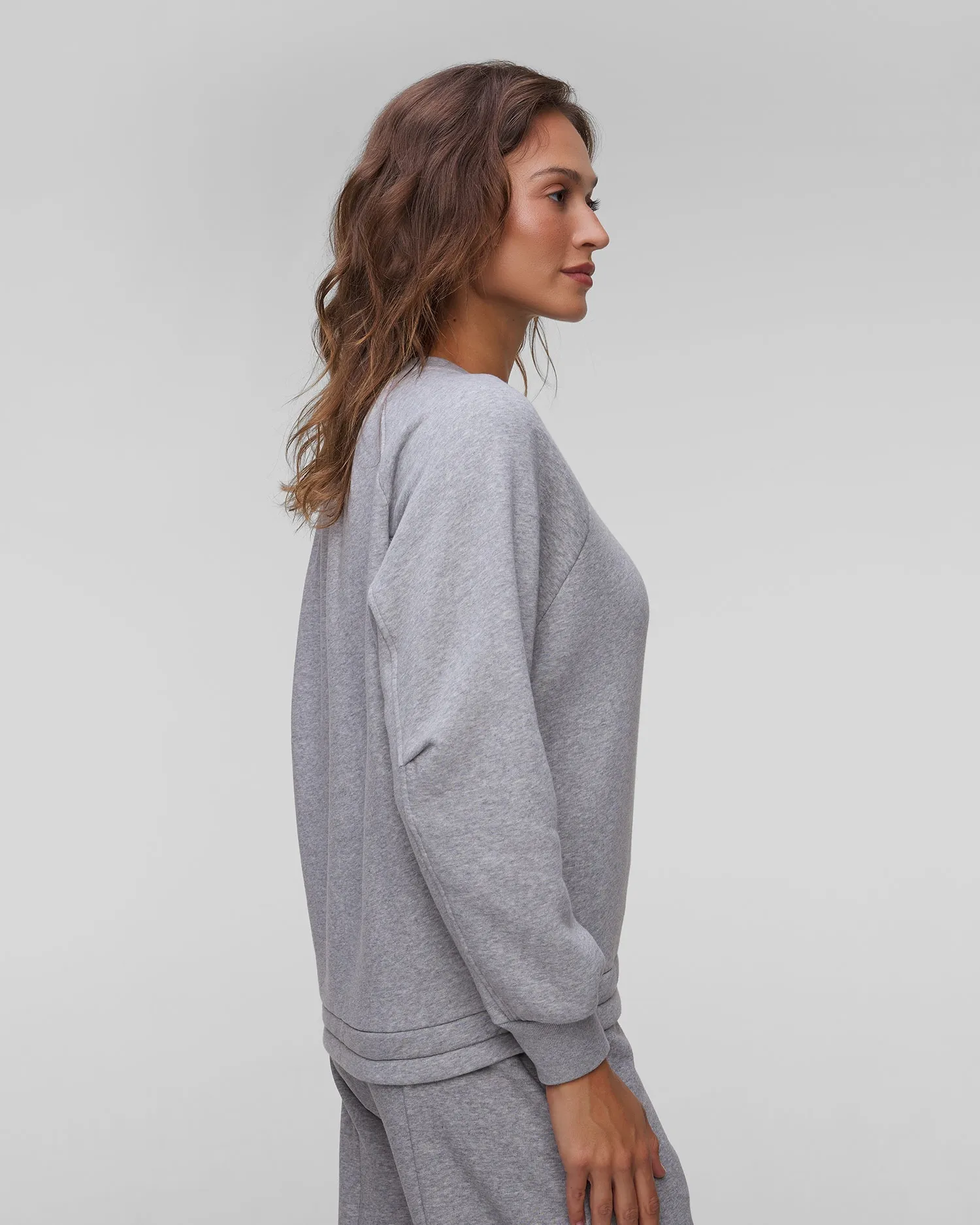 Women's grey sweatshirt Deha D12602-43800