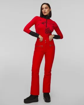 Women's red ski trousers Toni Sailer Alla 342206-457