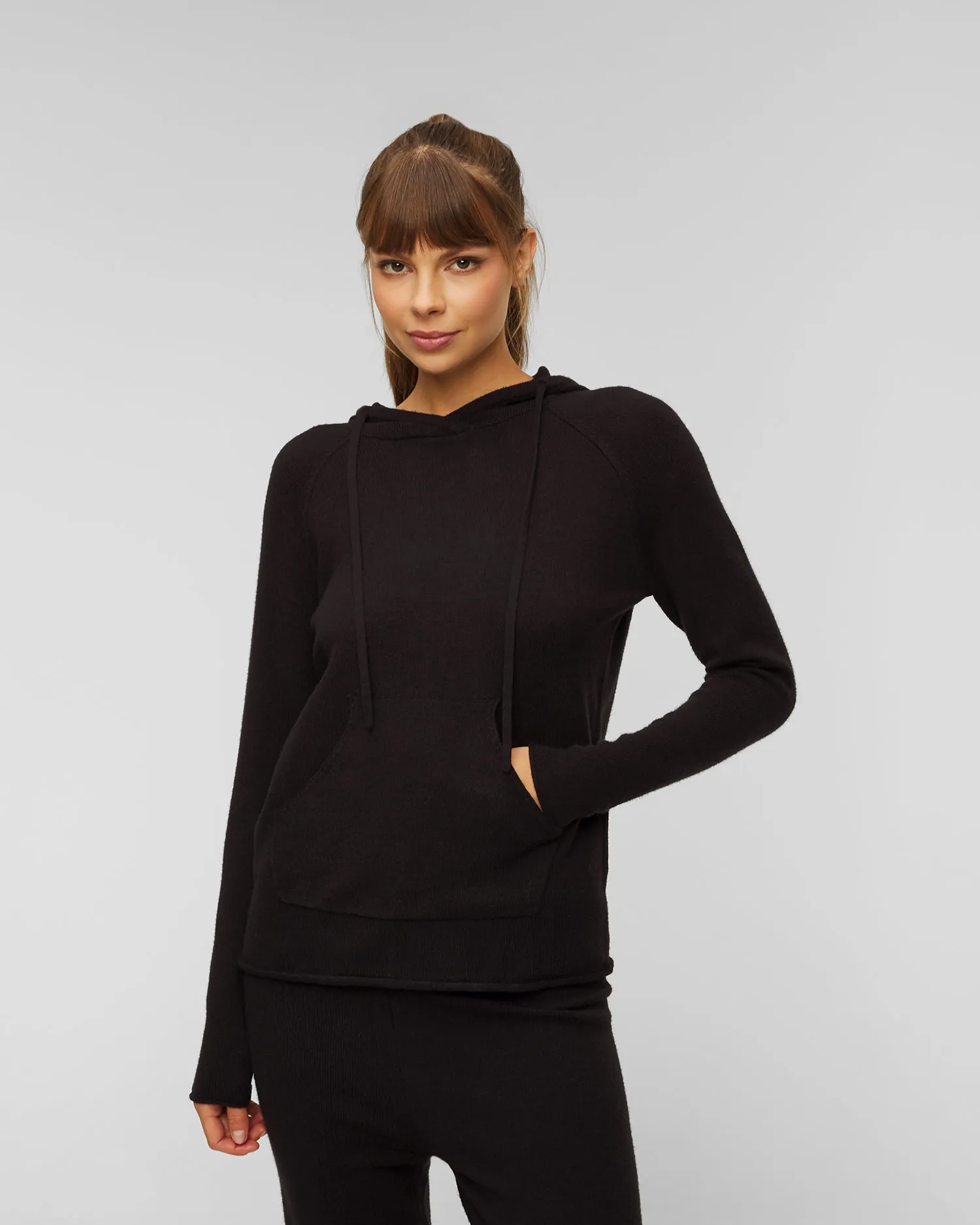 Women's sweater with a hood Deha a00710-10009