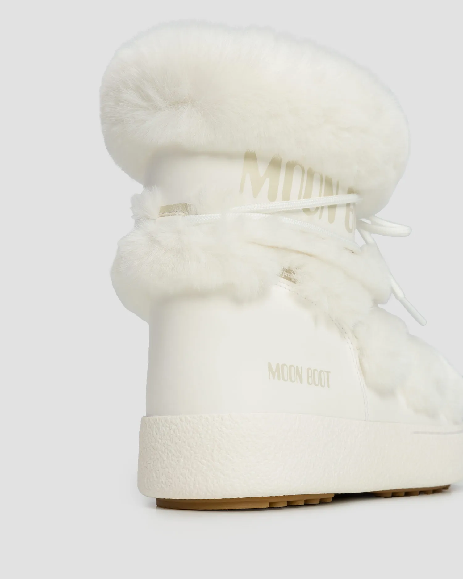 Women's white faux fur snow boots Moon Boot Ltrack Faux Fur Wp New 80D2450130-a001