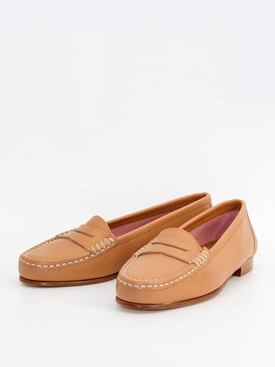 women's camel leather Rome moccasins