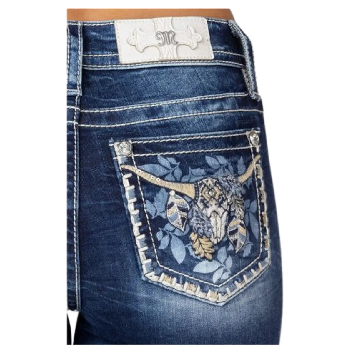 Women's Cow Skull Jeans By Miss Me