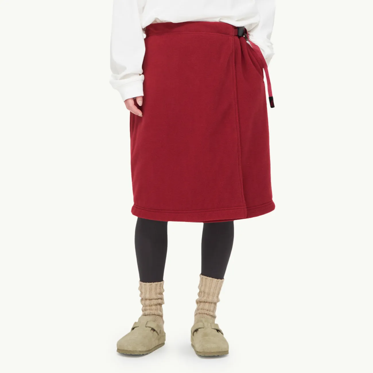 Women's Fleece Wrap Skirt - Deep Maroon