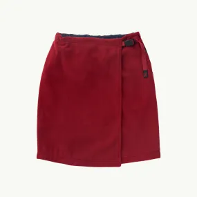 Women's Fleece Wrap Skirt - Deep Maroon