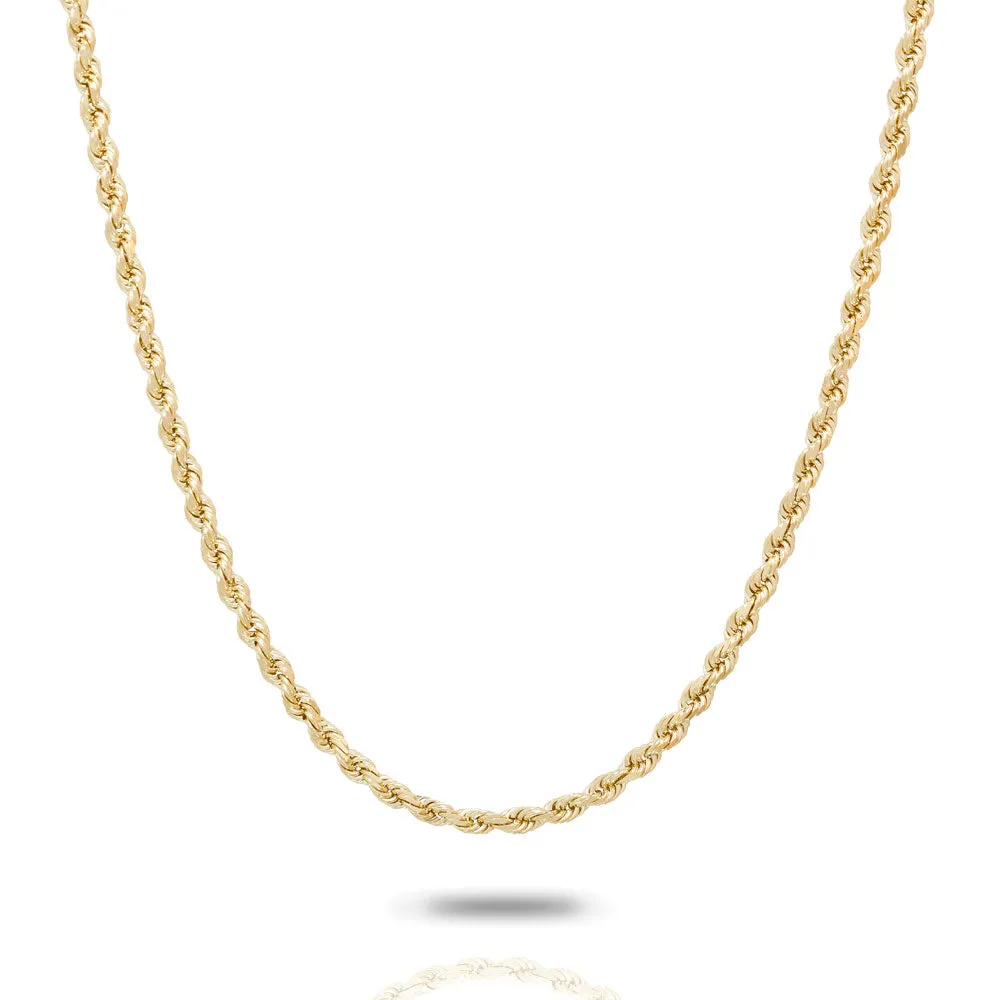 Gold 2.5mm Rope Chain