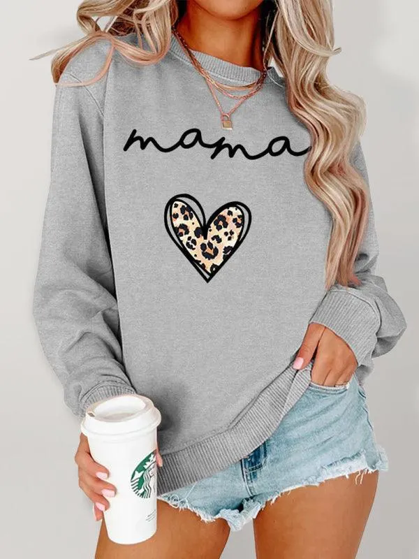 Women's Motherhood Print Sweatshirt