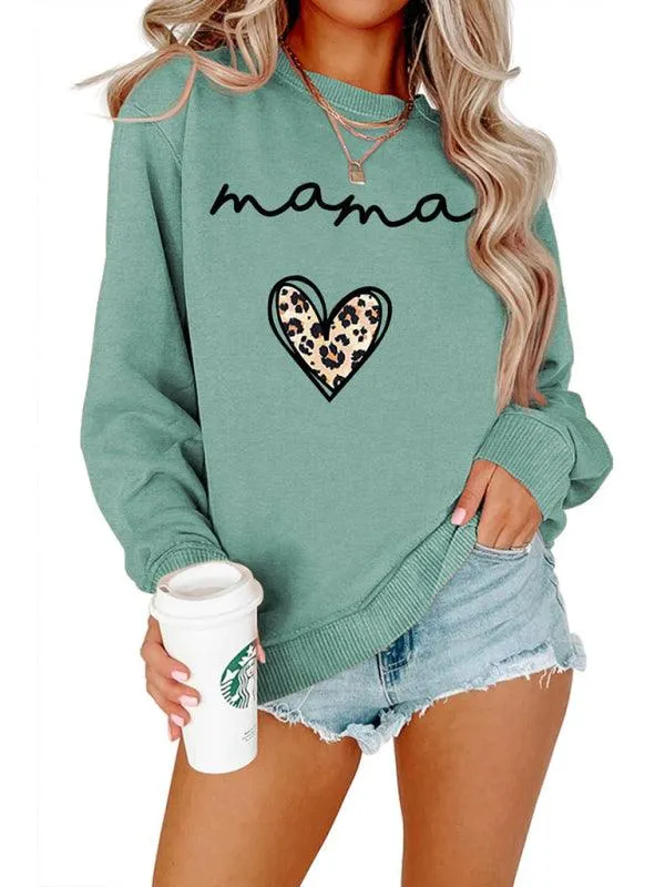 Women's Motherhood Print Sweatshirt