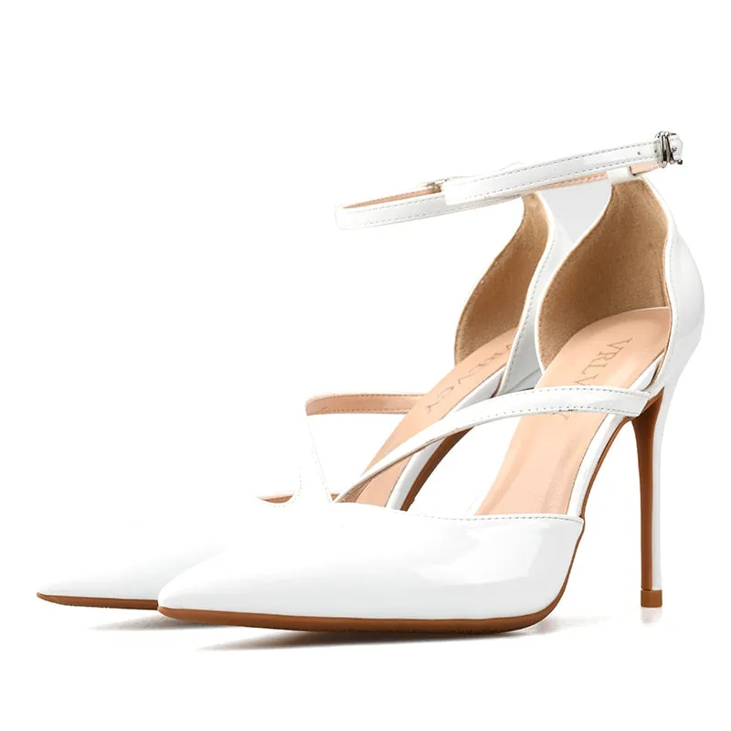 Pointed Toe Buckle High Heel Pumps for Women