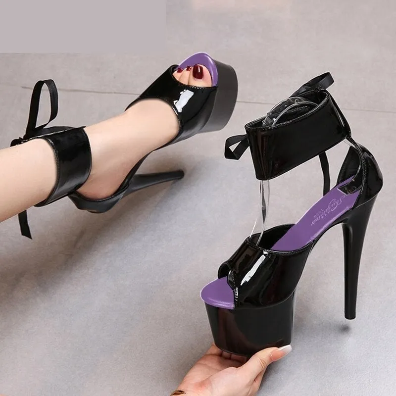 Summer Women's Ankle Strap Hi-Heel Pumps in Mixed Colors