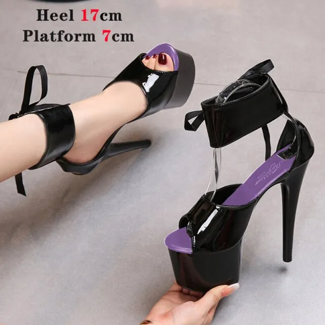 Summer Women's Ankle Strap Hi-Heel Pumps in Mixed Colors