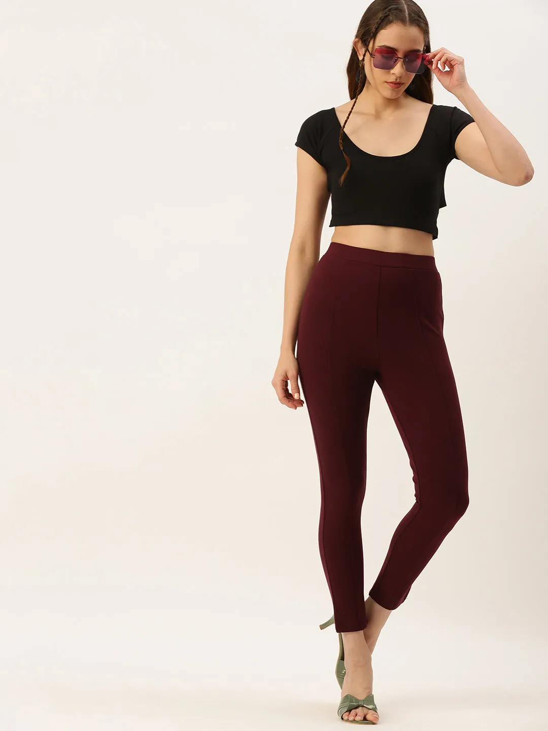 Women's Treggings Wine