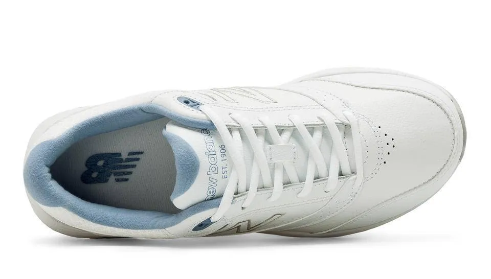  Women's Walking 928 White and Blue Lace Up V3  