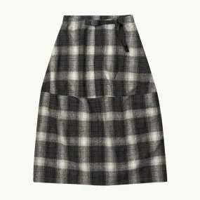 Women's Wool Paneled Skirt - Shadow Plaid