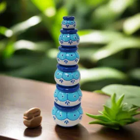 Wooden Stacking Pot Set-6(Random colour and design will be send)