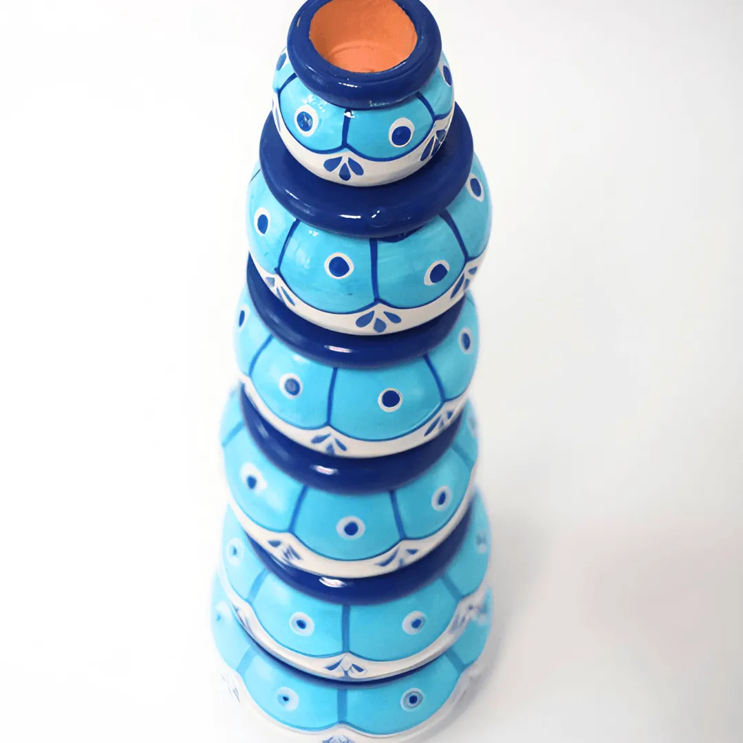 Wooden Stacking Pot Set-6(Random colour and design will be send)