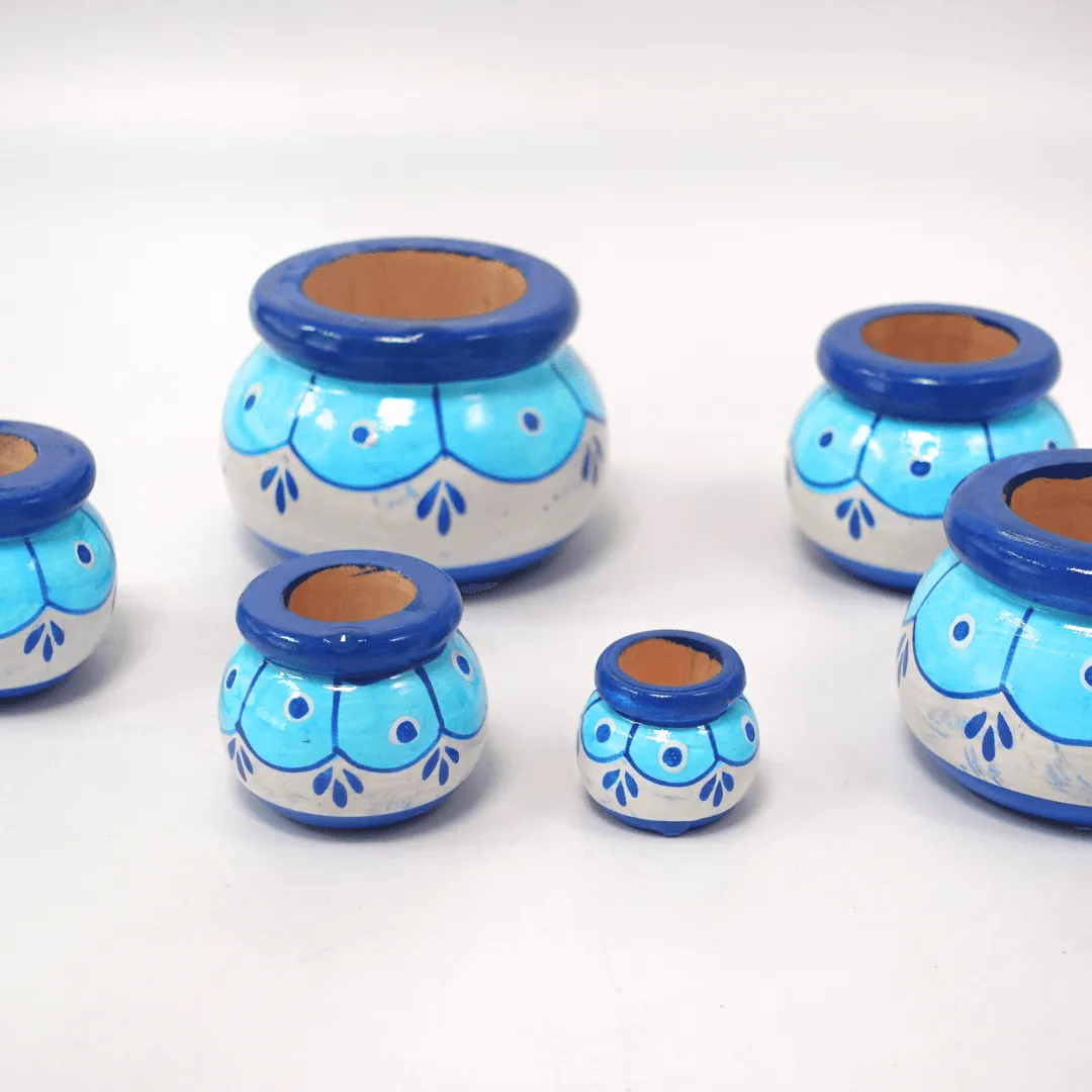 Wooden Stacking Pot Set-6(Random colour and design will be send)