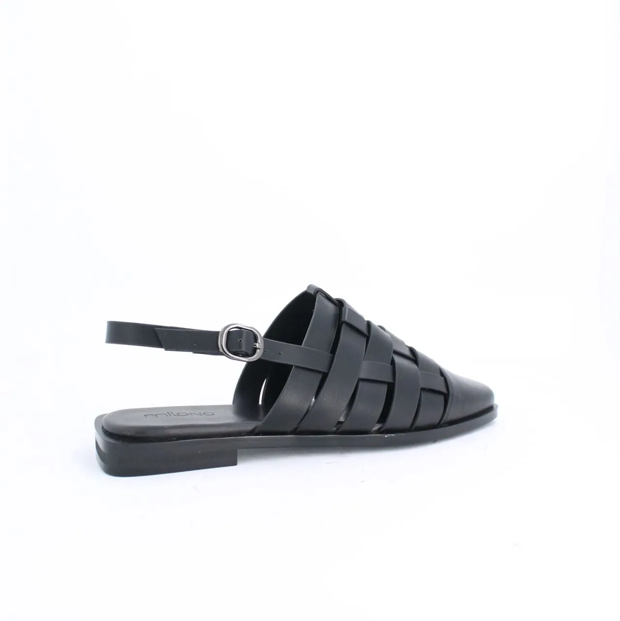 WYNNE FLAT MULES - BLACK