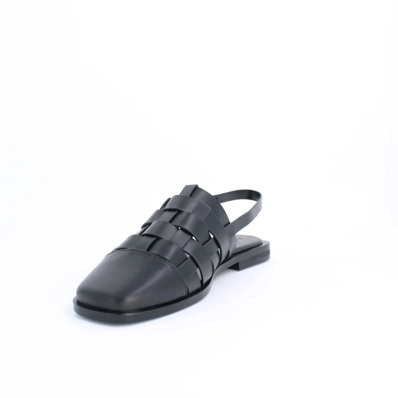 WYNNE FLAT MULES - BLACK