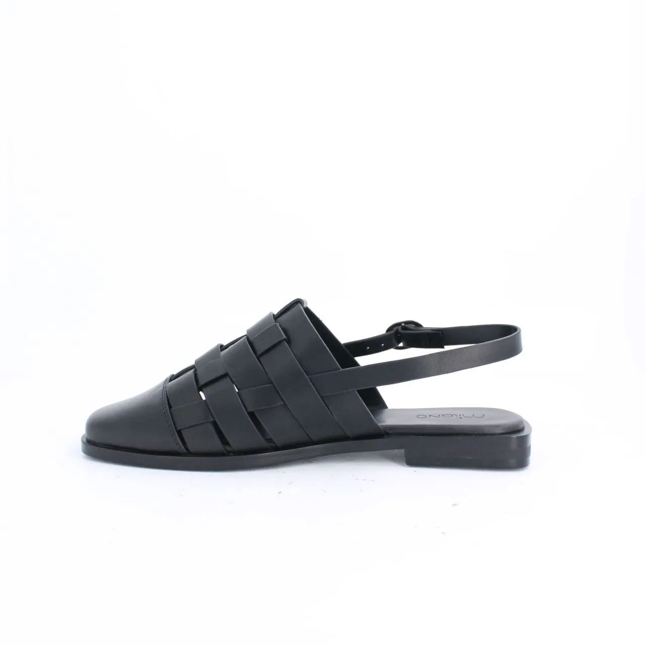 WYNNE FLAT MULES - BLACK