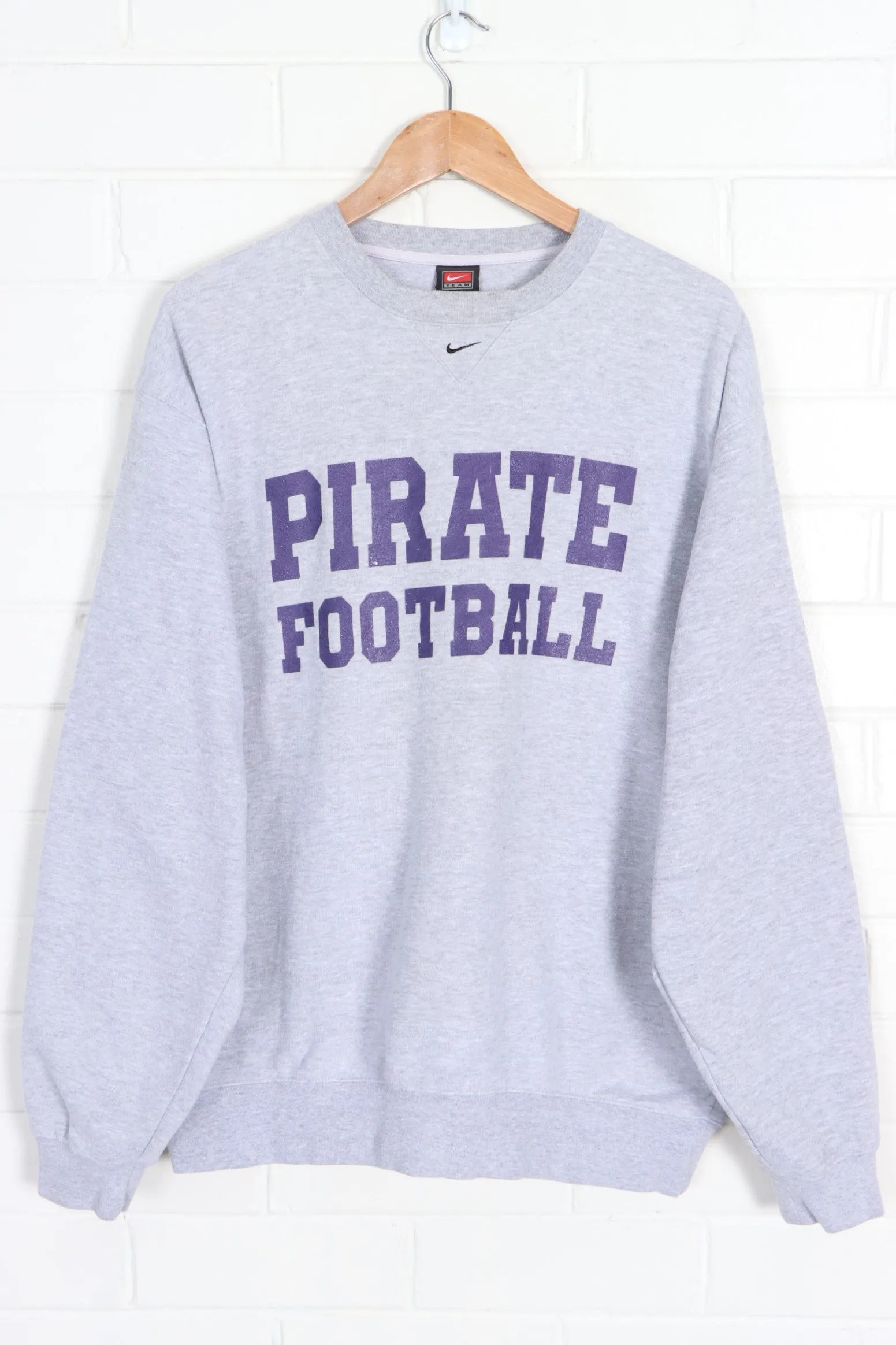 XL East Carolina Pirate Football #83 NIKE Sweatshirt with Centre Swoosh - Front and Back Design