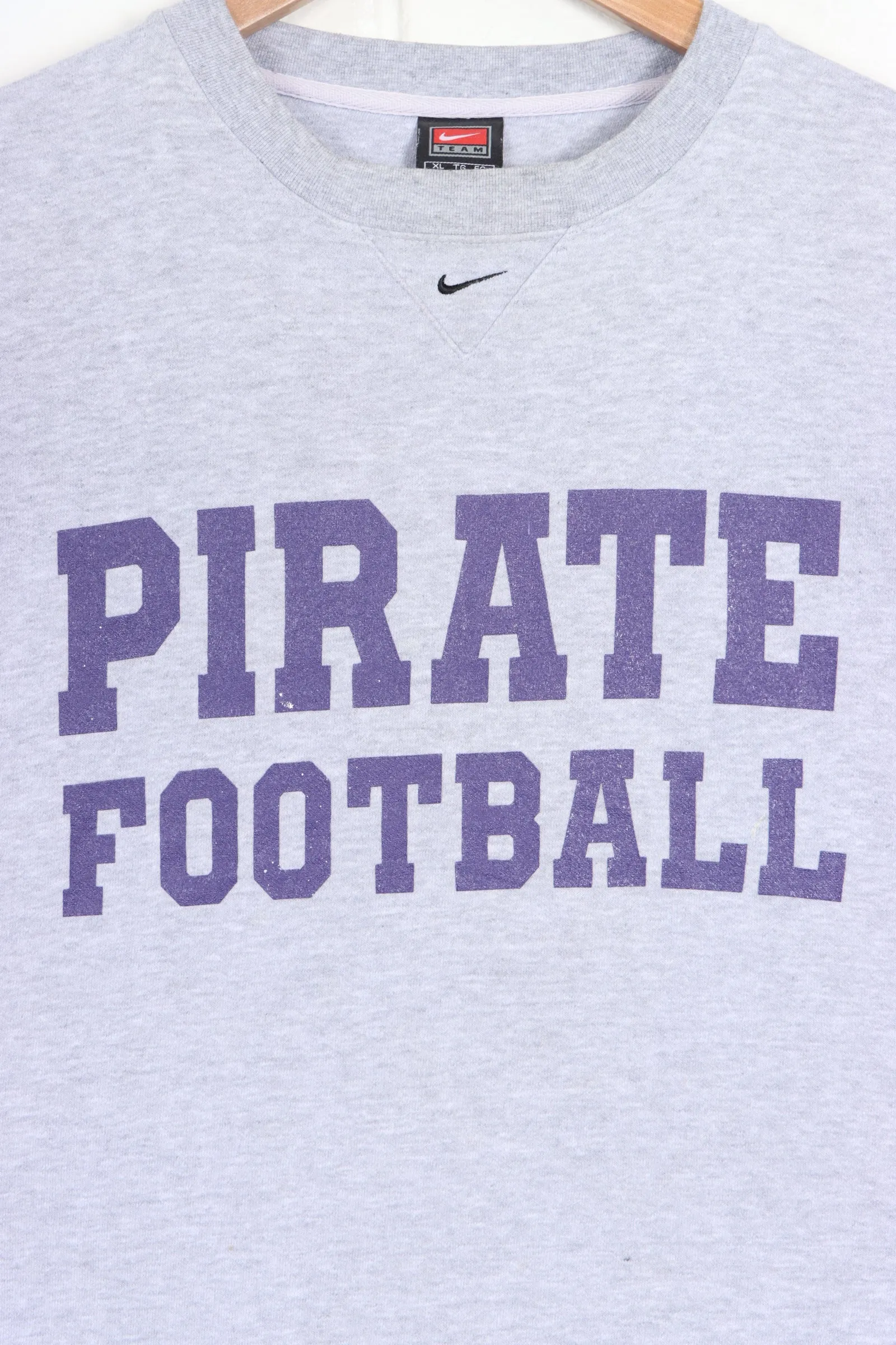 XL East Carolina Pirate Football #83 NIKE Sweatshirt with Centre Swoosh - Front and Back Design