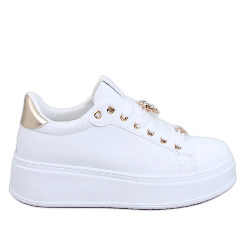 Yared WHITE/GOLD Platform Sneakers