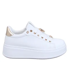 Yared WHITE/GOLD Platform Sneakers