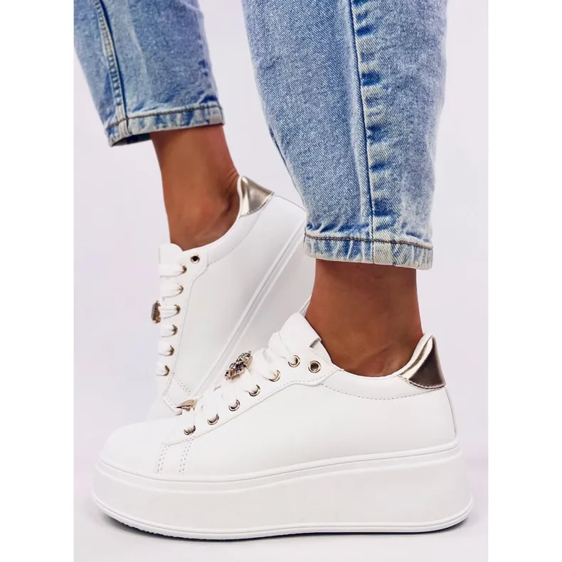 Yared WHITE/GOLD Platform Sneakers