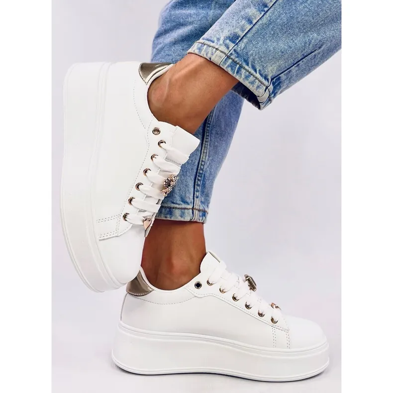 Yared WHITE/GOLD Platform Sneakers