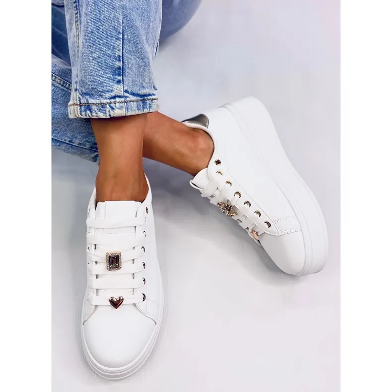 Yared WHITE/GOLD Platform Sneakers