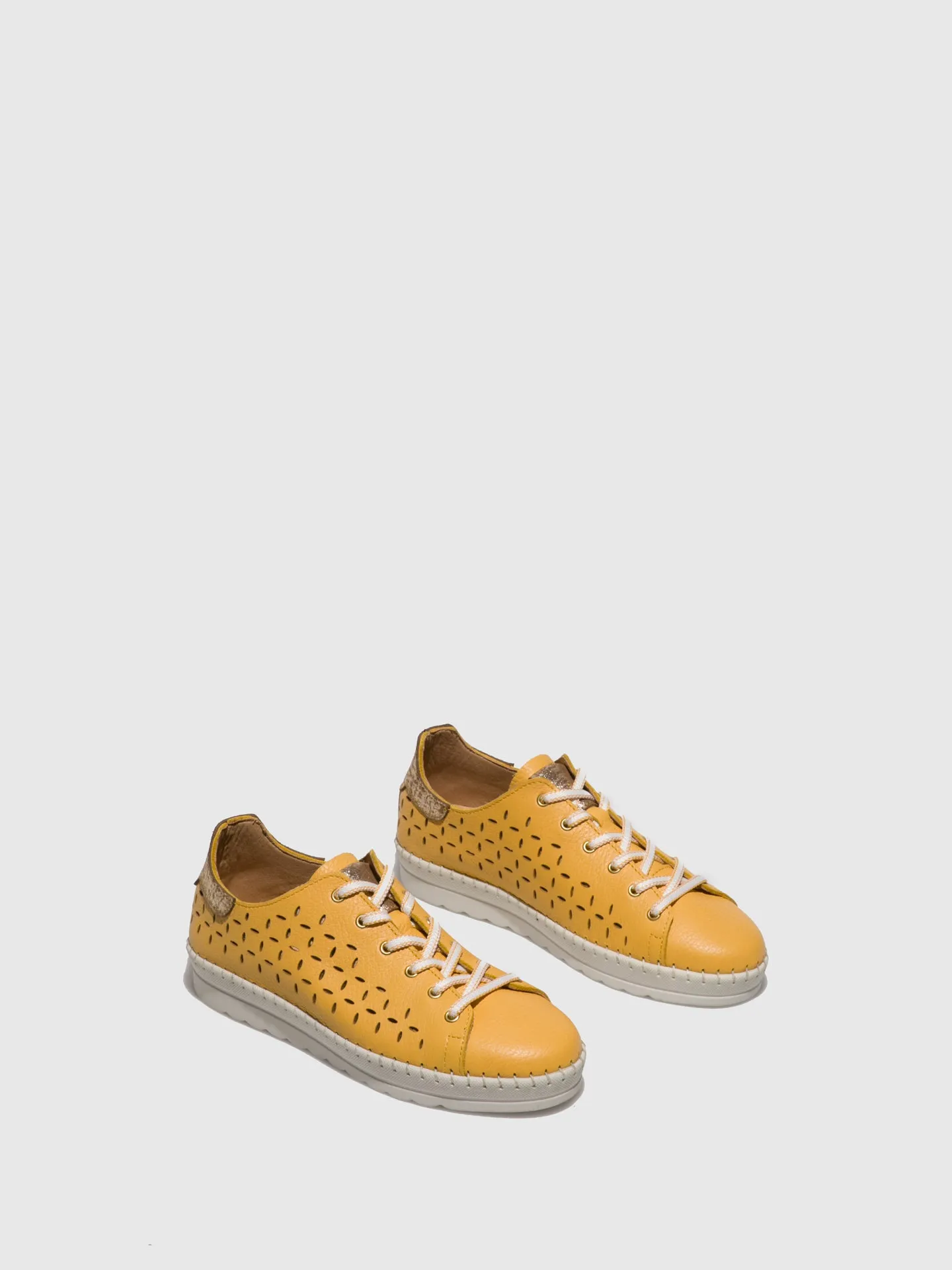 Yellow Lace-up Shoes