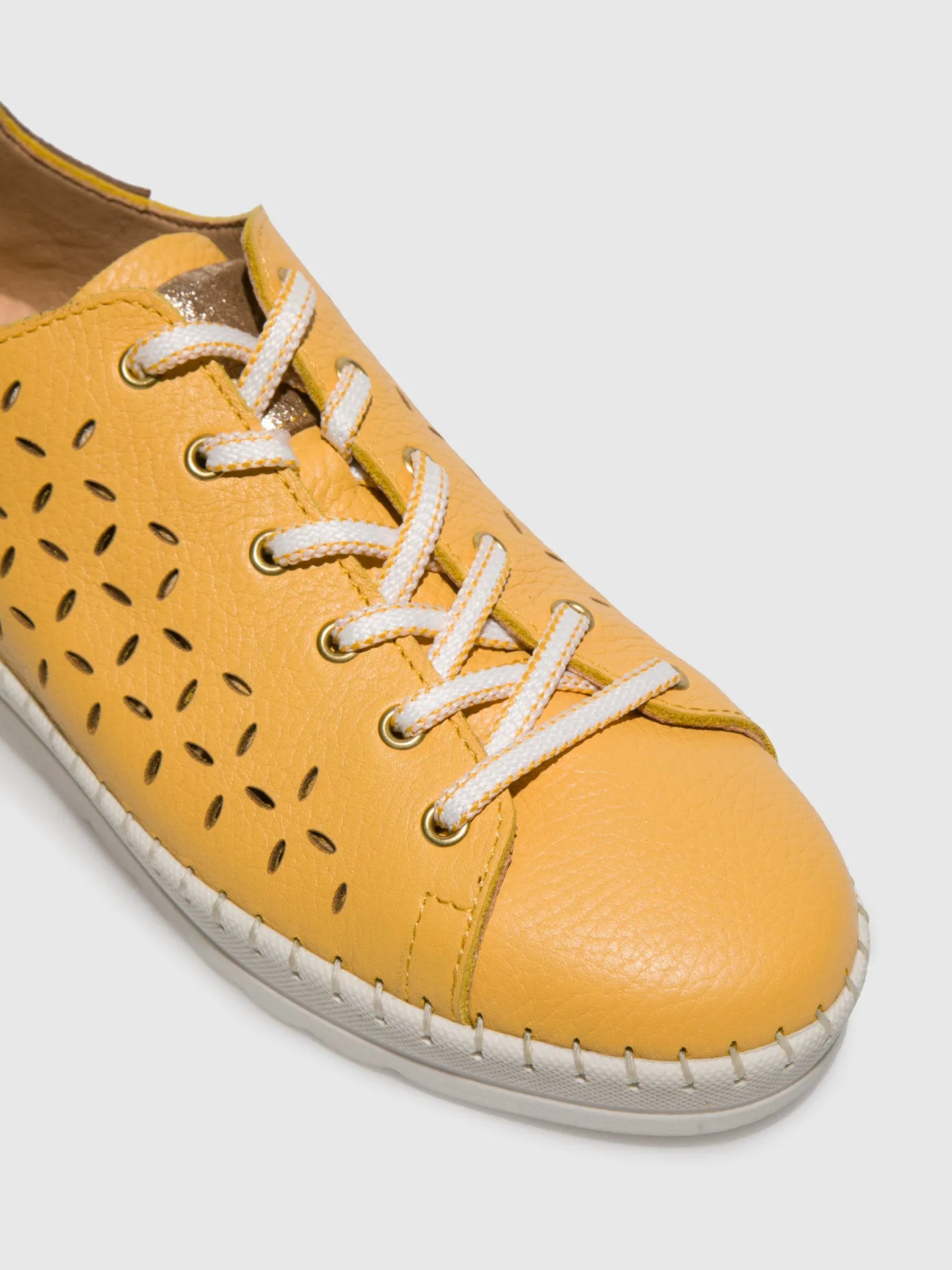 Yellow Lace-up Shoes