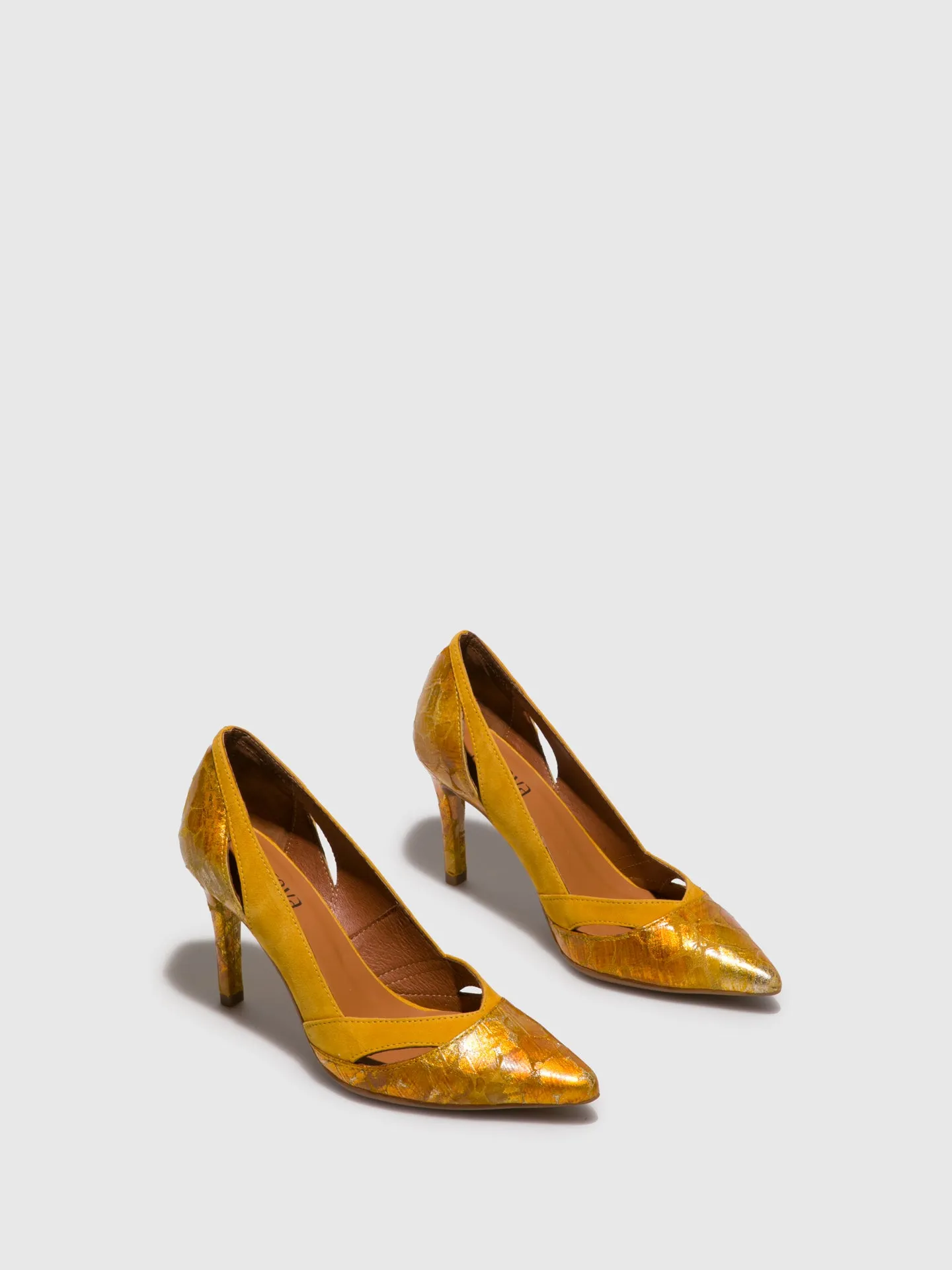 Yellow Stiletto Shoes