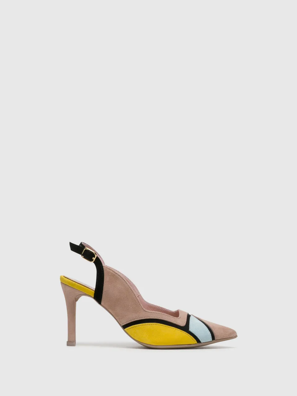 Yellow Tan Stiletto Shoes