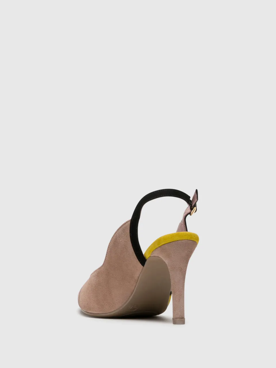 Yellow Tan Stiletto Shoes