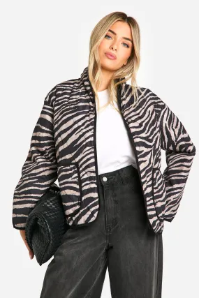 Zebra Print Padded Jacket